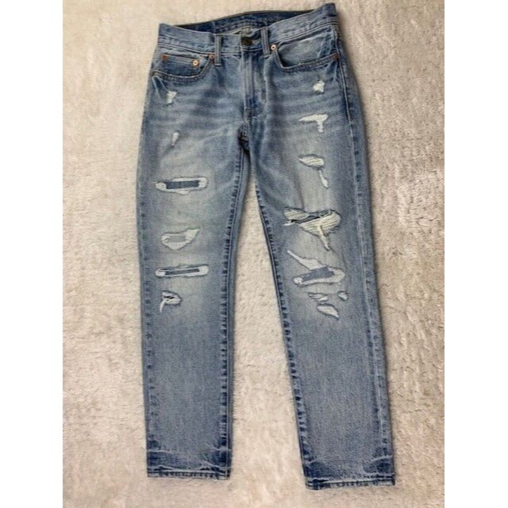 American Eagle Size 26x28 Mens Jeans Slim Straight Cotton Distressed